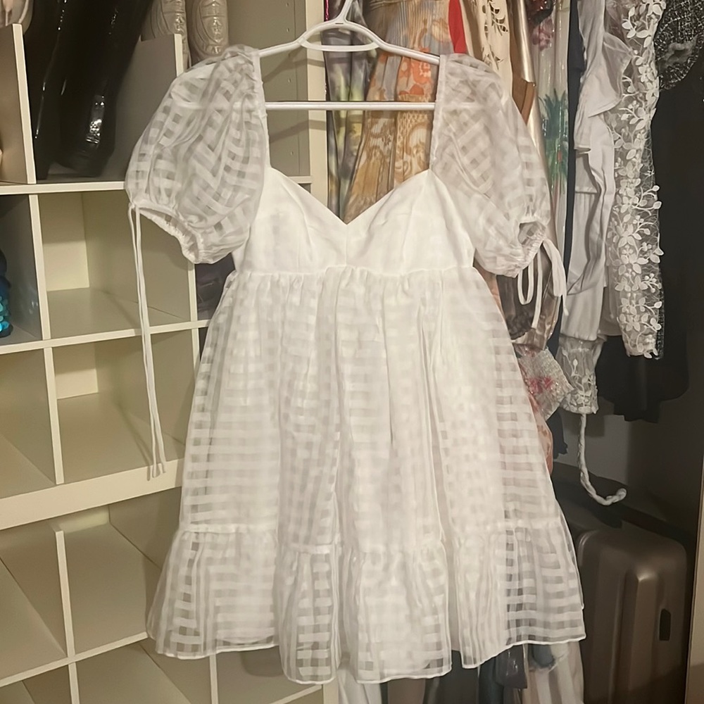 Amanda Uprichard Tomasina Dress in White Check